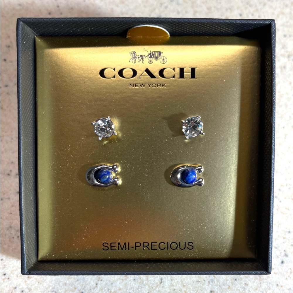 Coach - Silver Stud Earrings - NWT!